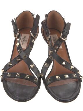 Valentino rockstud heeled sandal size 6.5 VGUC